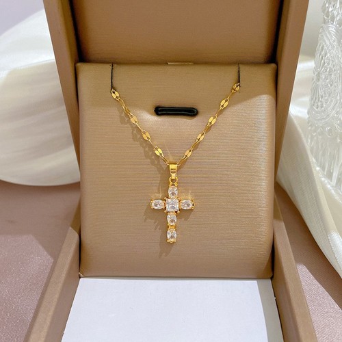 Halskette gold kreuz - halskette,