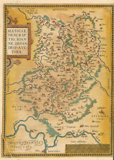 Landgrafschaft Hessen Original Kupferstich Landkarte Ortelius 1579