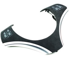 Spange Blende mit Alcantara Leder neu beziehen für BMW E87 E88 E90 E91 Lenkrad 