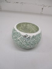 Mosaik Windlicht türkis weiß