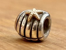 Pandora Charm Muschel, 925er Silber, bicolor