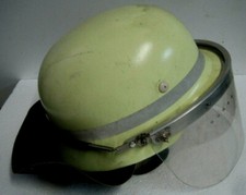 Feuerwehr Motorrad Moped Helm ähn .NVA Stahlhelm Wehrmacht Visier THW   Polizei