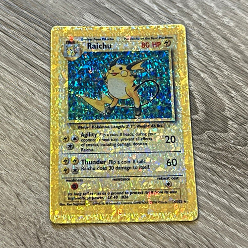 Pokémon raichu 102 base - pokémon, 14/102