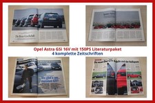 Opel Astra GSi 16V mit 150PS Literaturpaket - 4 komplette Zeitschriften