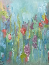 ölbild gemälde blumen - Ölbild,