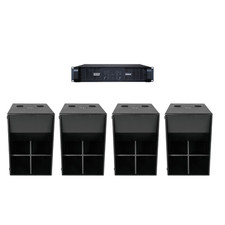 DJ Set Subwoofer Lautsprecher Musikanlage + Verstärker 3200 Watt