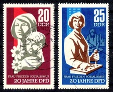DDR 1256-1257 , gestempelt / o / Frauen Bund , DFD /g3
