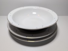 Arzberg Speiseteller Suppenteller Konfetti schwarze Punkte Porzellan