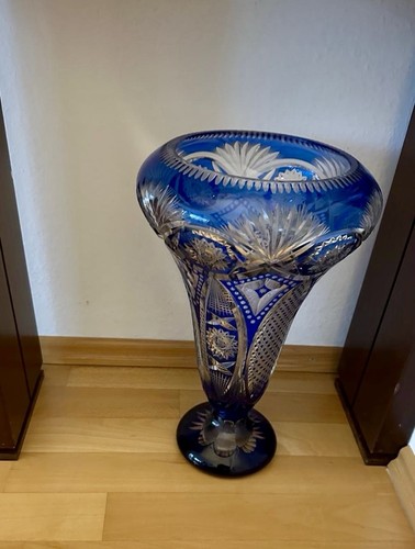 Vintage vase kristallglas - vintage, vase,