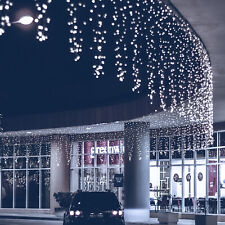 10-20M LED Eisregen Lichterkette Fenster Außen Innen Eiszapfen IP44 Garten Regen