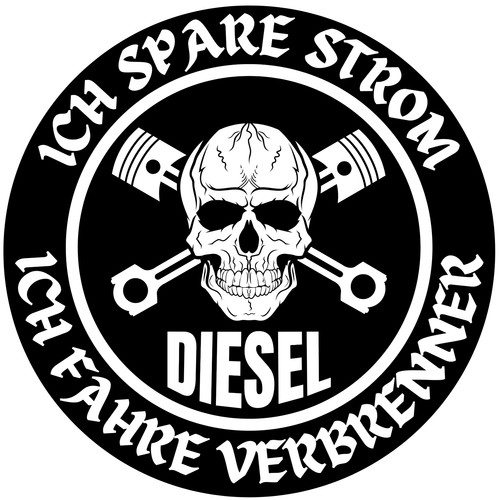 Sticker ich spare strom - spare,