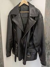 Motorrad, Lederjacke, lang, Louis, Gr. XL, Schwarz