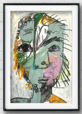 Original Roh Portrait Gemälde