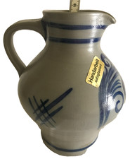 Bauernkeramik Henkelkrug grau