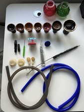 Shisha Zubehör, 2x Silikon Schlauch, Köpfe, Wasserpfeife, Schlauch