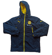 Puma BVB Borussia Dortmund Winter Puffer Fleece Stadion Jacke wie MATCHWORN M