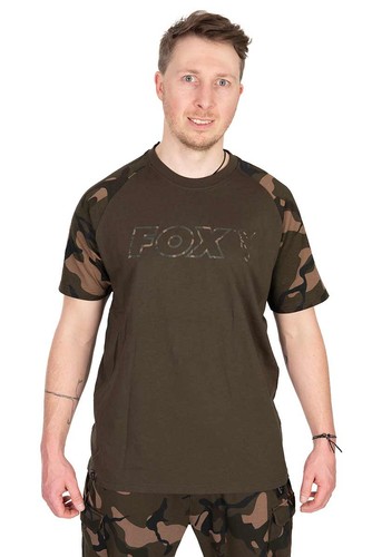 Fox khaki camo outline - khaki/camo, t-shirt