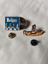 Beatles Abbey Road + Yellow Submarine Pin Metall Badge Anstecker Top Zustand 