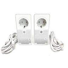 Set 2x Steckdosen Adapter Powerline PLC dLAN 1.000 MBit/s PG-9073LG + LAN Kabel 