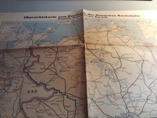 Alte Übersichtskarte zum Kursbuch der Deutschen Reichsbahn DDR 1981
