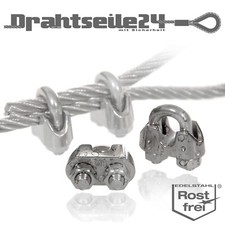 Drahtseilklemmen Edelstahl V4A 316 Drahtklemme 2mm 3mm 4mm 5mm 6mm 8mm Rostfrei