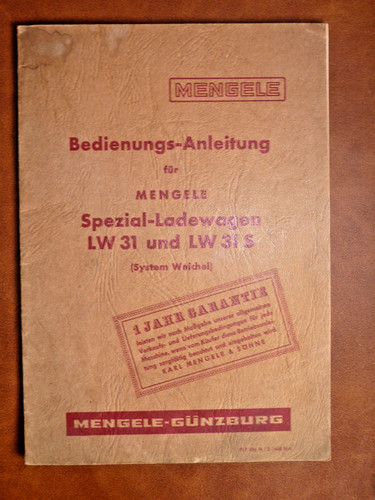 Mengele bedienungsanleitung - mengele,