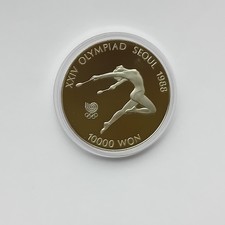 Korea 10000 Won 1988 PP 1Unze 999 Silbermünze Sportgymnastin Olympia Seoul 1988