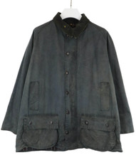 Barbour Beaufort Jacke Herren (Eu) 58 Gewachst Zip Gesäßtasche Kord Polo Kragen