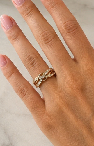 Goldring mit diamanten - goldring,