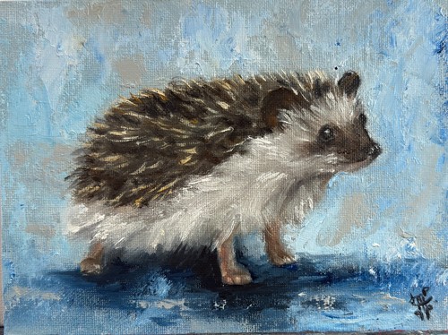 Igel original kunst tier - original,
