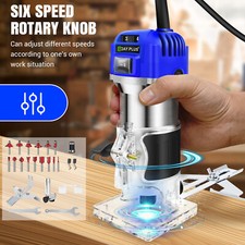 Oberfräse Kantenfräse Trimmer Holz Fräse Tischfräsmaschine 2000W mit Zubehörset