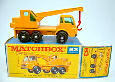 Matchbox RW 63C Dodge Wreck Truck frühe Version roter Haken Einfachseil "F" Box