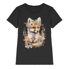 Fuchs shirt damen - damen, blumenkranz