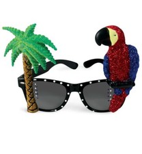 Brille Karibik Papagei und Palme Party Hawaii Accessoire Sonnenbrille 125036913F