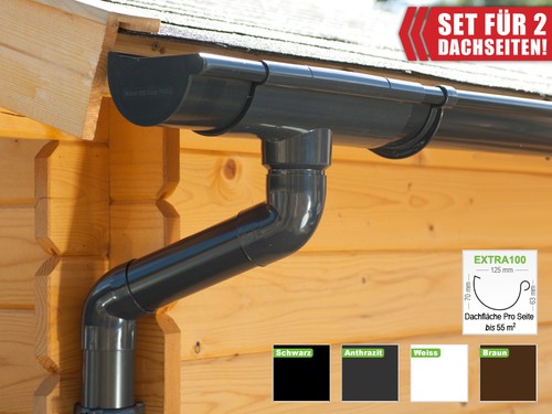 Dachrinnenset satteldach 2 - |, (2