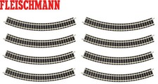 Fleischmann N 9120-S Gebogenes Gleis Radius 1, 45° (8 Stück) - NEU