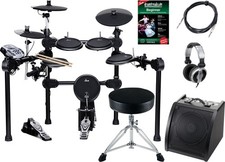 Digital E-Drum Set Drumkit Rack Fussmaschine Aktiv Monitor Box Hocker USB MIDI