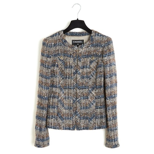 Chanel 2004 veste tweed taupe - chanel,