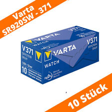 10 x VARTA V 371 Knopfzellen