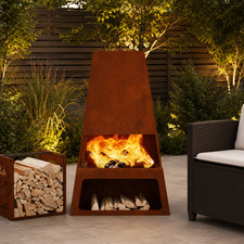 Feuerstelle Stahl Garten