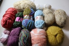 1kg Wollpaket verschiedene Materialien Wolle Wollreste siehe Bild Top Zustand