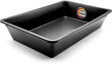 Kreuwel Ölauffangwanne 20 L Kunststoffwanne , 60x40x12 cm, Schwarz, Stapelbar