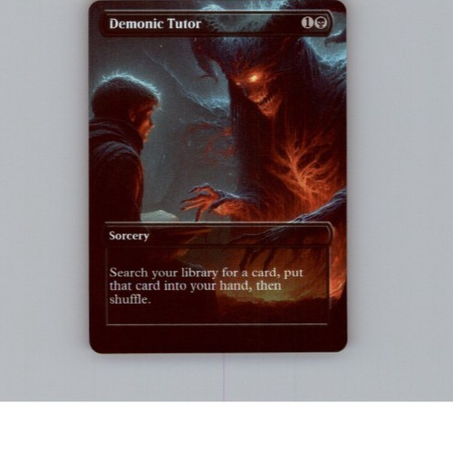 Mtg demonic tutor fan - demonic,