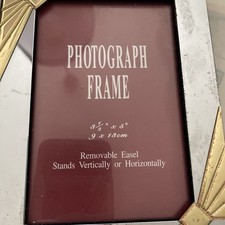 Bilderrahmen Aluminium/Gelbgoldig, Fotorahmen 12X16, Stehend oder Hängend