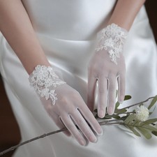 Brauthandschuhe kurze spitze - kurze,