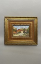 Kleines Ölgemälde Hinter