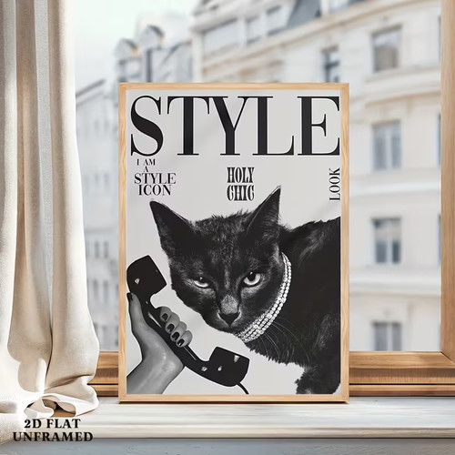 Leinwanddruck katzen styling - leinwanddruck,