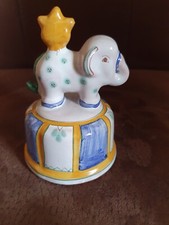Russische Keramikfigur Elefant Gshel Gzhel UdSSR USSR sowjetisch Russland