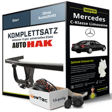 Für MERCEDES C-Klasse Limousine W202 Anhängerkupplung starr +eSatz 13pol uni 97-