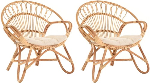 2er set korbsessel mediterran - 2er,